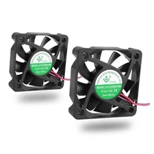 2 PCS 50mm 12V Cooling Fan, Icstation 0.08A 5010 5012 DC Silent Brushless Long 