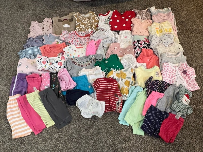 Baby Girls Size 6 Months Huge Lot Of Clothes - 55+ Pieces! 