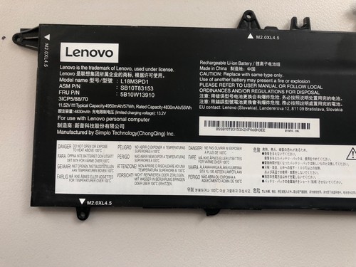 Lenovo ThinkPad T14s T490s T495s  Akku 57Wh 5B10W13910 80-90%