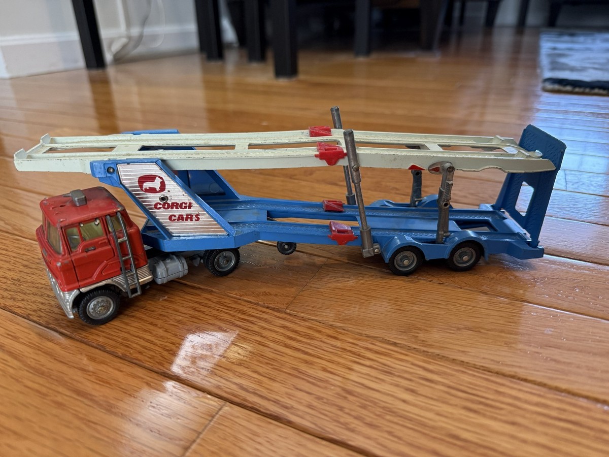 CORGI MAJOR CARRIMORE MARK IV トランスポーター Vintage Corgi Toys 1138 Carrimore Mark IV Car Transporter Red Blue