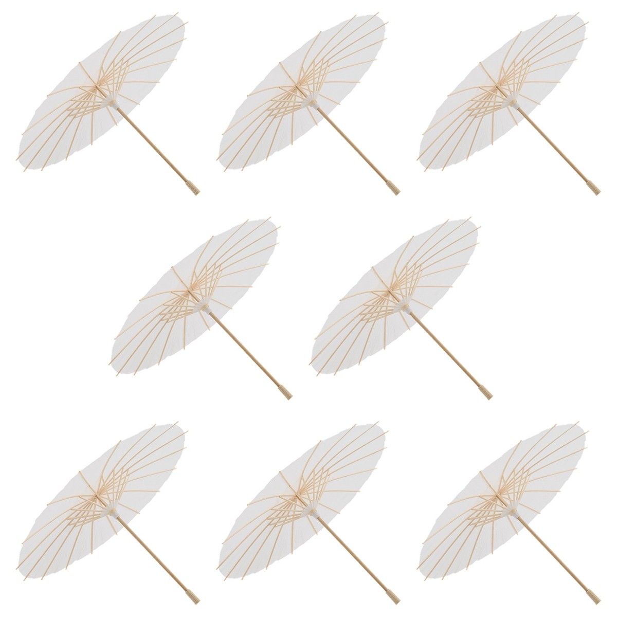 8PCS Parasol Wedding Umbrella Party Favor 40cm Bamboo Umbrellas