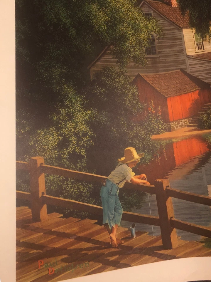 Paul Detlefsen X Grande Vintage Buen Antiguo Estampado Verano Marrón Y Bigelow  Foto 3 de 3