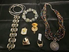 vintage costume jewelry lot B wearable Colibri Pocket Watch