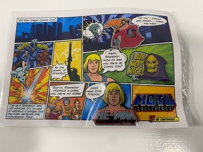 SDCC 2022 Exclusive Mattel He-Man Pin Set Masters of the Universe Creations