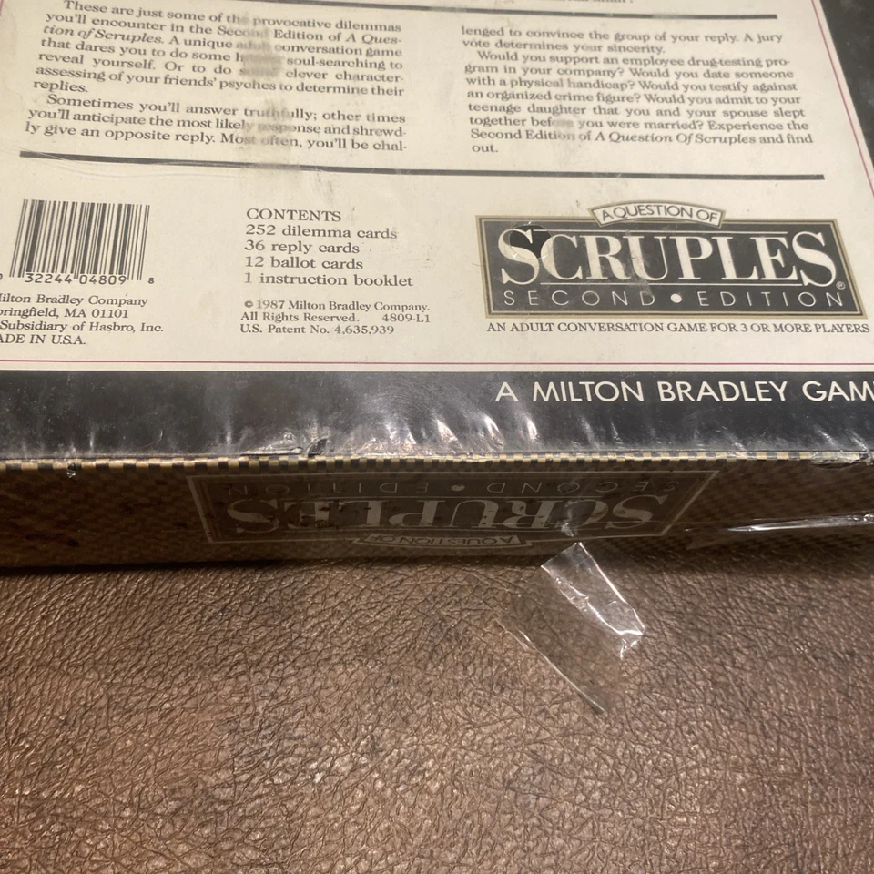A Question of Scruples 2nd Edition Board Game 1987 – Vintage, Complete, USA Made - Image 3 of 4