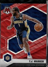 TJ Warren 2020-21 Panini Mosaic #23 Mosaic Red Wave Indiana Pacers