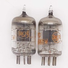 RCA JRC 5654/6AK5W Matched Pair, Black Plates, Hickok Tested