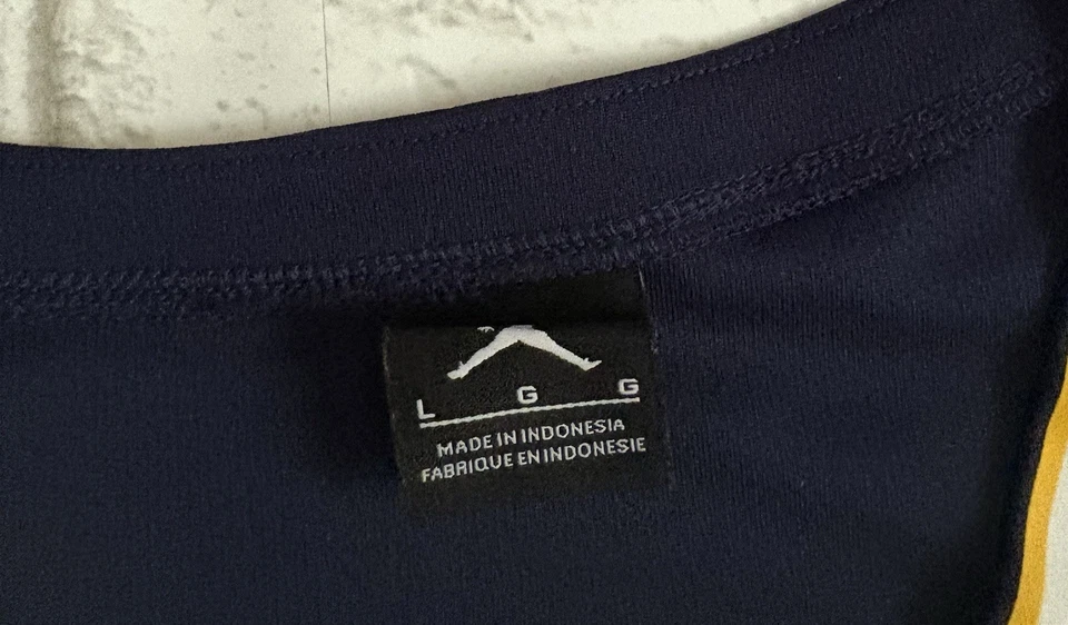 Camiseta de basquete masculina Youth L Michigan Wolverines #1 azul Nike Jordan Jump - Imagem 4 de 4