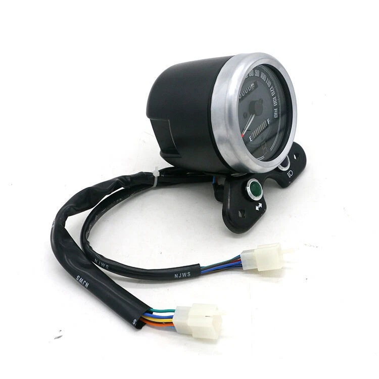 12V 9.5cm Black Motorcycle Odometer Speedometer Gear digital display For Honda - Image 2 of 4