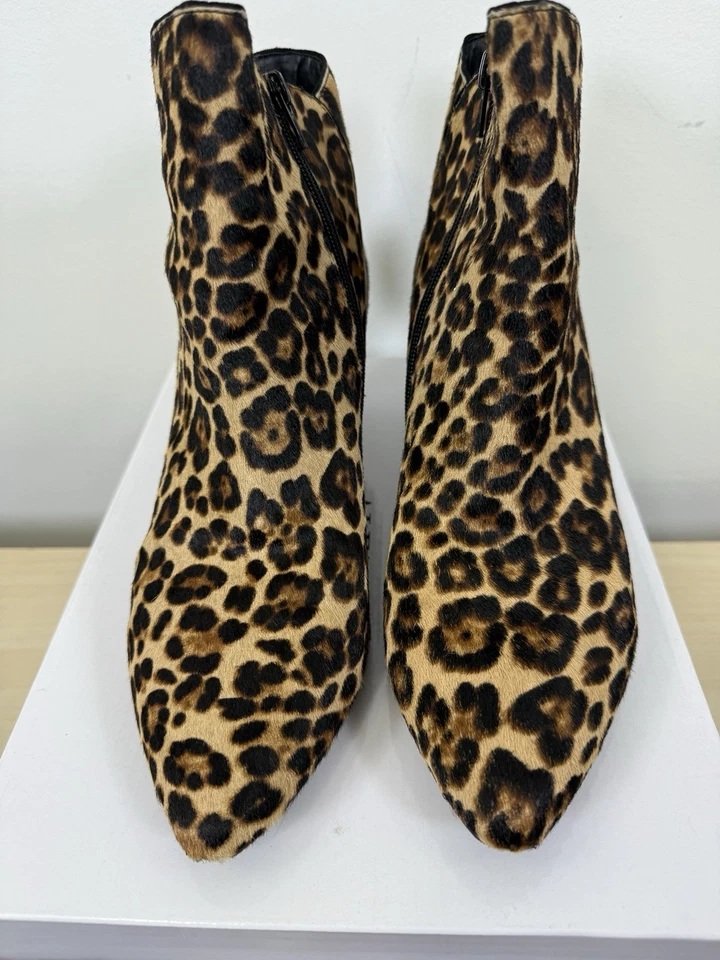 Alfani Harpper 靴子 11 女式豹纹中跟小牛高跟鞋动物 — 第 3/4 张图片