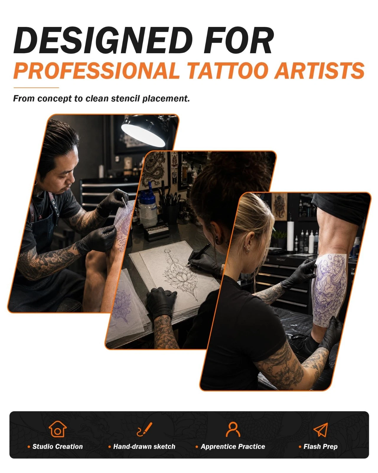 Tattoo Transfer Paper A4 Size - 100 Sheets, Professional Quality, Easy to Use image 4