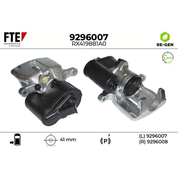 FTE 9296007 Bremssattel FüR VW Seat Audi Passat Tiguan B7 Sharan Alhambra Q3 5N-image