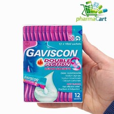 Gaviscon Double Action Liquid 10ml Sachets - One Pack of 12 Sachets