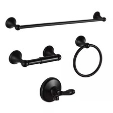 4-Piece Bath Hardware Set with Mounting Hardware in Oil-Rubbed Bronze, Adjustabl