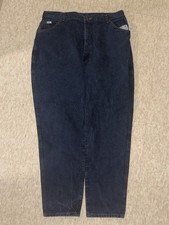 Lee Riders Vintage 80s Dark Wash 38x30 Denim Jeans 100 Cotton Made In USA