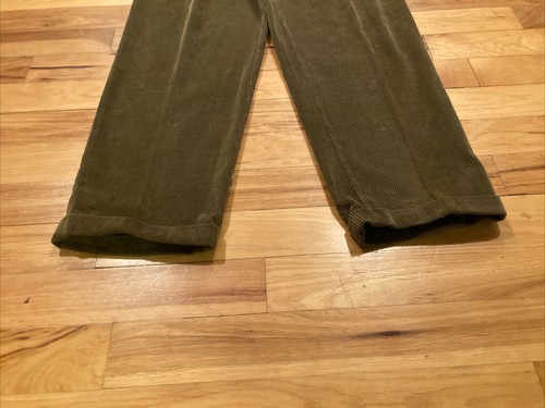 Tommy Hilfiger Pants Brown Corduroy Relaxed Pleated Cuffed Men TAG 34 Fits 33x34 - Picture 6 of 12