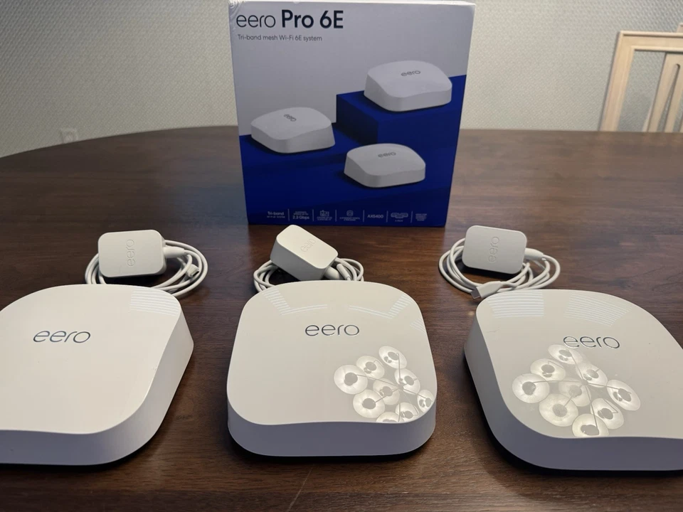 eero Pro 6E Tri-Band AXE5400 Wi-Fi 6E Router Mesh System - White (3-Pack) - Image 2 of 4