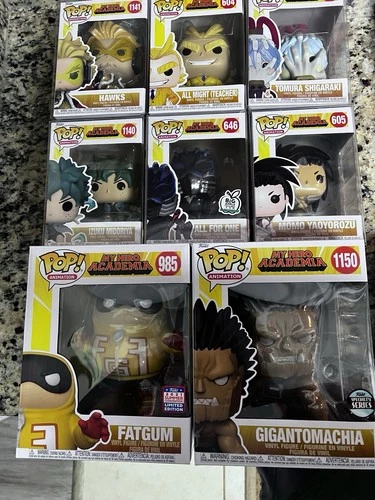 My Hero Academia Funko Pop Lot 8 NIB Fatgum Gigantomachia Hawks All For One