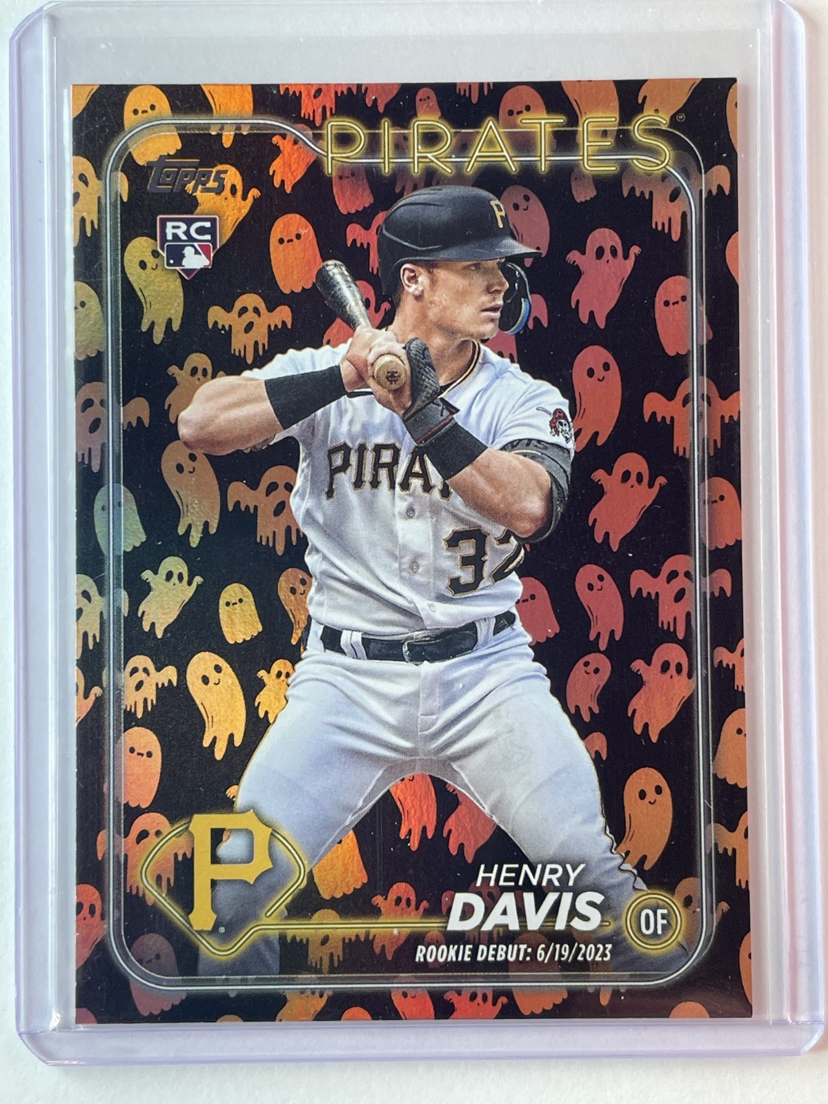 2024 Topps Update Rookie Debut Henry Davis #US162 Ghost Halloween Foil RC