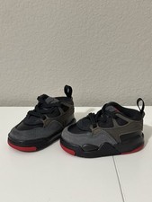 Nike Air Jordan 4 RM TD Bred Black Varsity Red Size 4C FQ7937-060 Toddler