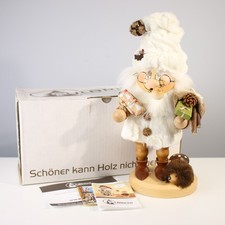 Christian Ulbricht 12" Rare German Smoker Wooden Gnome Waldweihnacht 01 07