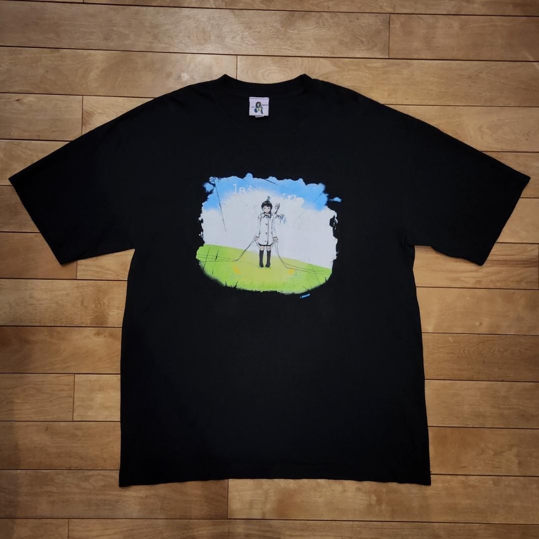 トップス serial experiments lain bootleg tee XL 98 SERIAL EXPERIMENTS LAIN BLACK T-SHIRT – Parallel