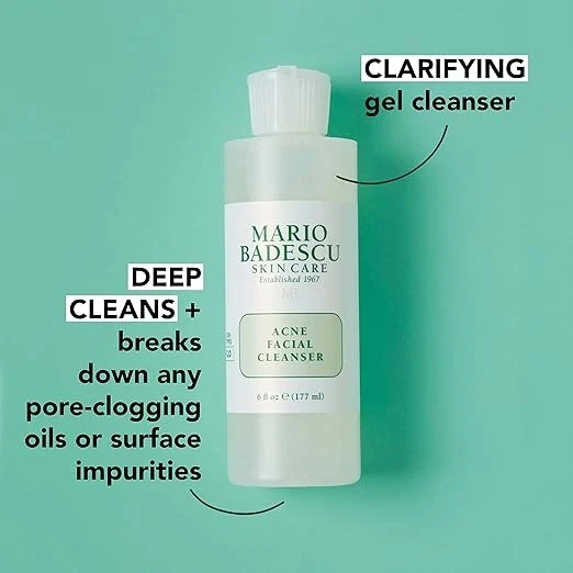 (PAQUETE DE 4) Limpiador para acné combinado de lavado facial Mario Badescu piel grasa 6 oz Foto 3 de 3