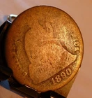 1890 P SEATED LIBERTY DIME GOOD FILLER ACTUAL COIN #3