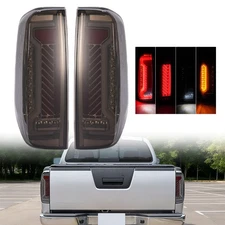 DOT For Nissan Frontier 2005 06 2007-2021 Smoke Pair LED Sequential Tail Lights