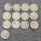 Lot Of 13 1918 Buffalo nickels Good or Better
