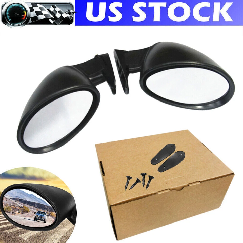 1 пара комплектов пулевых зеркал бокового обзора для спортивного гоночного автомобиля левое + правое крыло - Изображение 3 из 4