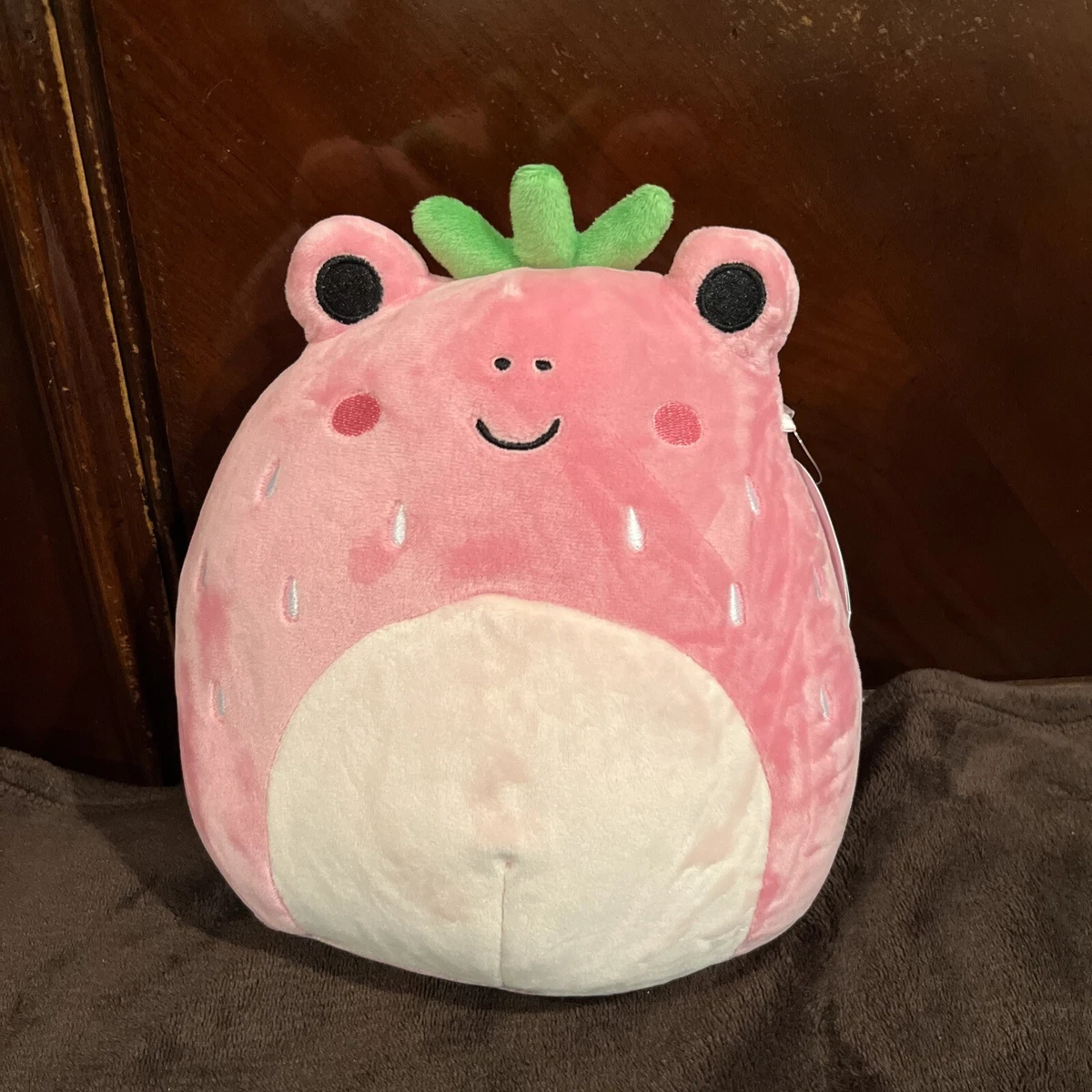 Squishmallows Adabelle the Strawberry Frog 8 in Plush Doll - Pink NWT