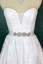 NEW Windsor $80 White Lace Strapless Evening Cocktail Formal Dress Size 5 Short