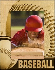 Baseball Laser Engraved Wood Picture Frame Portrait (4 x 6)