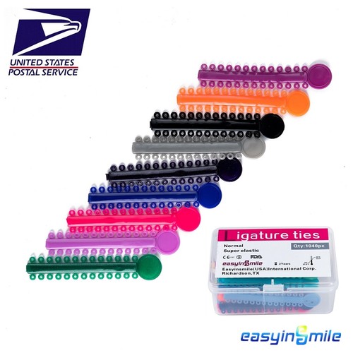 40/pk Dental Orthodontic Elastic Ligature Ties Easyinsmile Rubber Band Assorted - Picture 5 of 9