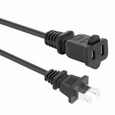 1FT Polarized US 2-Prong Male-Female Extension Power Cord 2-Prong Extension C...