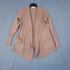 Old Navy Women's Open Front Long Sleeve Blazer Jacket Brown Size S Petite