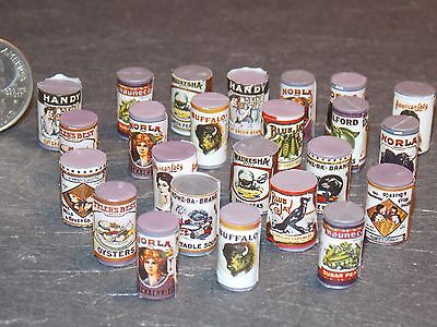 Dollhouse Miniature Canned Goods #FA40268 Falcon 1/12th Scale 12 Diff labels