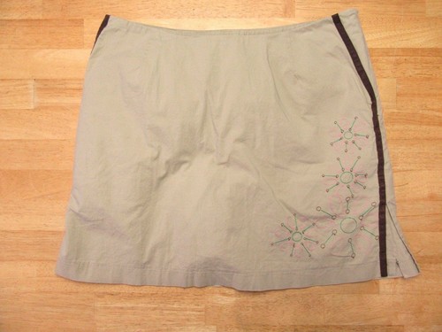 Womens Golftini Beige Cotton Golf Skort Skirts Size 32in