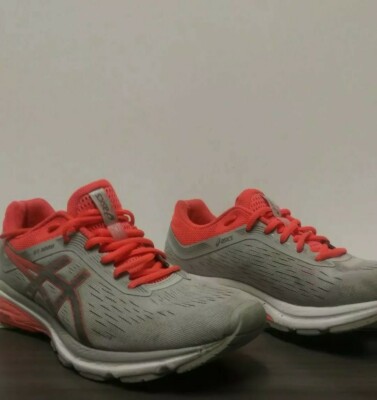 ASICS Gel GT-1000 Running Shoes Size 10 Gray Orange Mesh 1012A030
