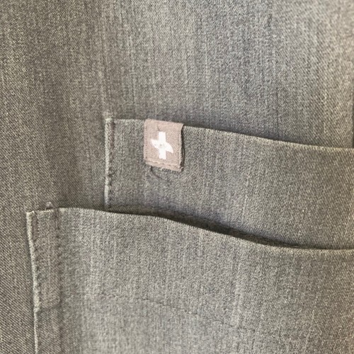 Men's Figs Technical Collection Gray Scrub Pants Button Drawstring Medical Sz XL - Picture 6 of 7