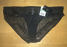 New Wacoal 843295 Vivid Counter Bikini Panties L Black 28 NWT