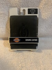 Dickies Genuine Leather Men's Black Bi-Fold Wallet w/Dickies Logo