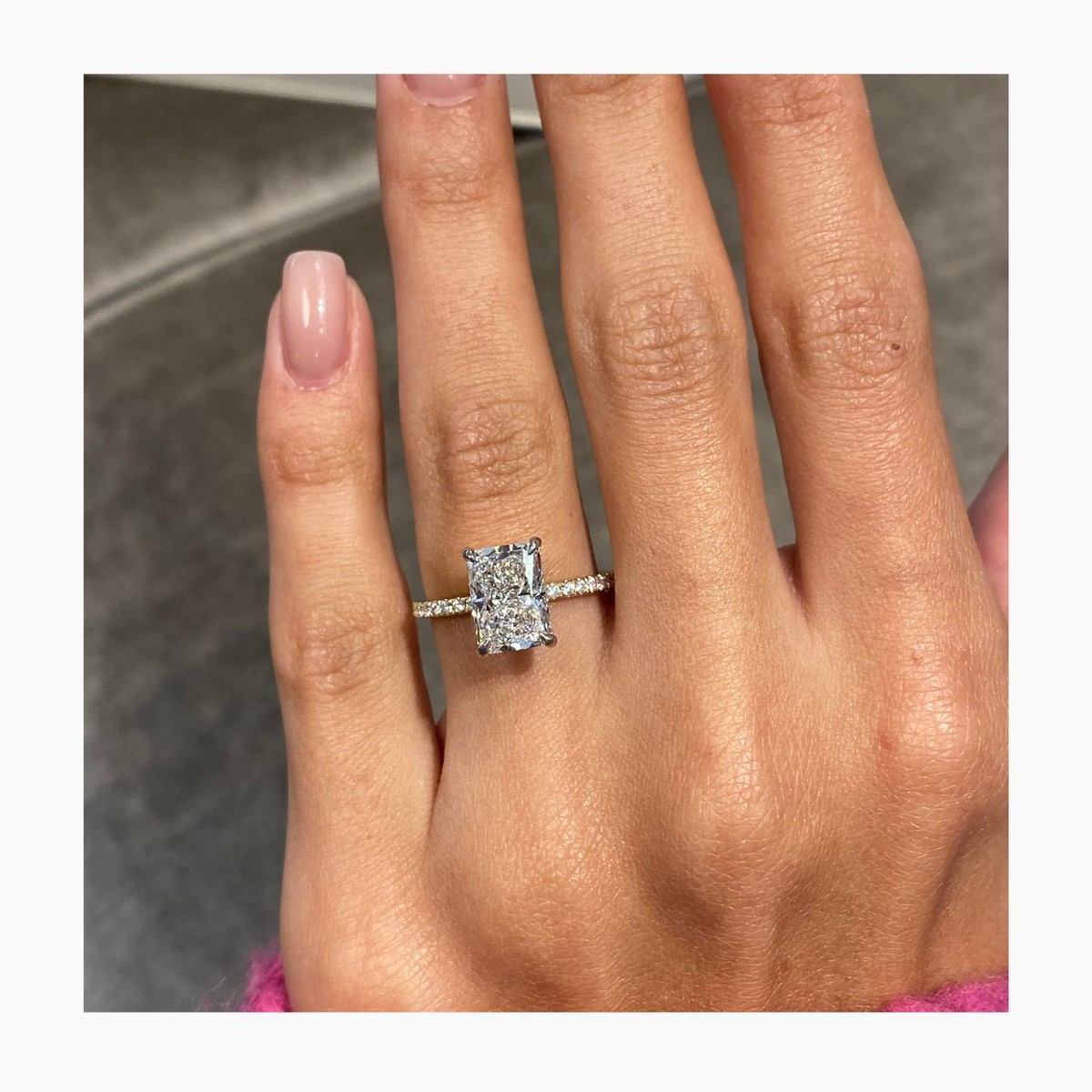 2.8ct IGI Certified E/VVS2 Radiant Lab Created Diamond Proposal