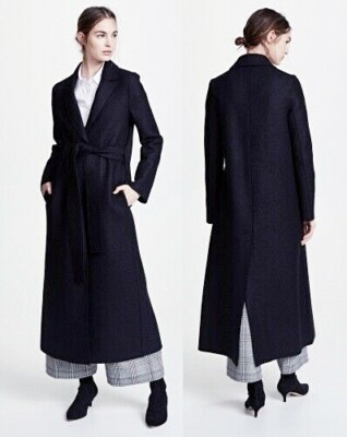 theory belted wool coat