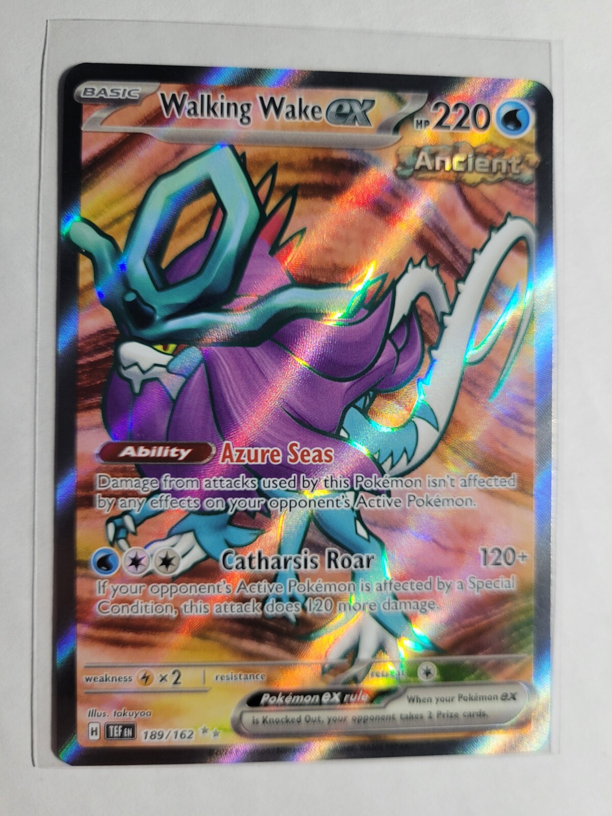 NM Walking Wake ex - 189/162 - Full Art Secret Rare - Temporal Forces