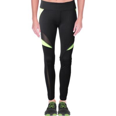 NWTs Central Park Active wear Performance Legging Large Black/Neon Lime Sz Large