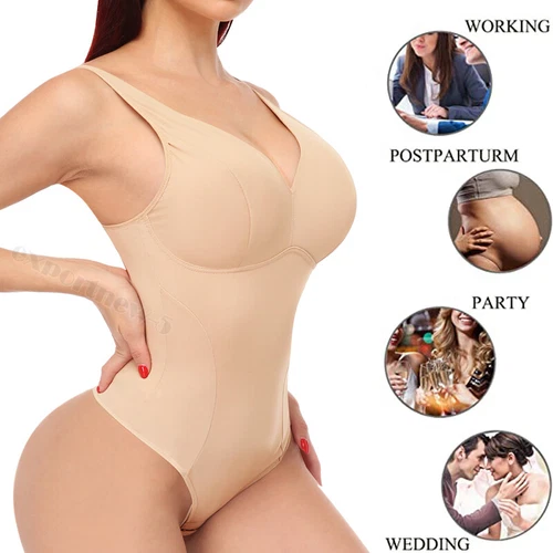 Fajas Colombianas Reductoras Jumpsuit integrierter BH Ganzkörper Body Shaper Top - Bild 11 von 49
