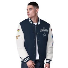 Dallas Cowboys G-III Change Up 5 Time Super Bowl Champions Varsity Jacket