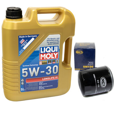 Motoröl Ölfilter Set SM196 Longlife III 5W-30 5 Liter für Seat Skoda VW Lupo